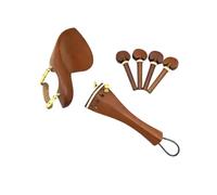 Set Di Accessori Per Violino 1 Set Di Accessori Per Violino In Legno Di Giuggiolo Cordiera 4/4 Piroli Di Accordatura Perno Di Coda Poggiaguancia(2)