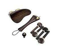 Set Di Accessori Per Violino 1 Set Di Parti E Accessori Per Violino In Ebano 4/4 Piroli Cordiera Chiodi Poggiaguancia(4)