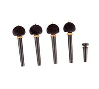 Set Di Accessori Per Violino 4 Pezzi Di Fusi Per Violino 4/4 In Ebano 1 Pezzo Di Chiodo Di Coda Con Accessori Decorativi In legno