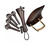 Set Di Accessori Per Violino Da 1/2 In Ebano Piroli Piastra Di Coda Unghia Poggiaguancia Con Staffa E Accessori Accessori Per Violino(6)