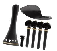 Set di Accessori Violino Set Di Parti Per Violino 4/4 Con Pirolo Per Accordatura Delle Corde/cordiera/mentoniera/chiodo Per Coda In Ebano