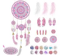 Set di acchiappasogni, fai da te, regali per ragazze (5-6-7-8-9-10-11-12 anni), Diamond Painting, Suncatcher, motivo a vento a mosaico, idee regalo e decorazioni natalizie per finestre di casa