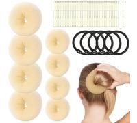 Set di acconciature, set di modellazione | Strumenti per modellare i capelli a forma di ciambella,Strumento di produzione di anelli per giochi di ruolo, festa, appuntamento, mar