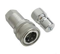 Set di accoppiatori idraulici a connessione rapida in acciaio al carbonio G3/8 femmina per attrezzature edili e industriali compatibile con macchine per stampaggio a iniezione