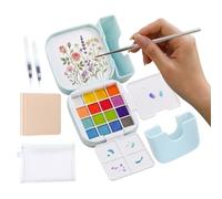 Set di acquerelli 16 Colori in un Compatto Set di Strumenti per Disegno e