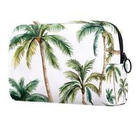 Set di acquerelli con fiori di foglie e trousse per cosmetici floreali, piccola borsa da viaggio con cerniera, borsa da toeletta portatile, organizer per trucchi per donne e ragazze, Multicolore 06