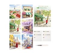 Set di Acquerelli da Viaggio | 12 colori, quaderno portatile per principianti con pennello | Kit di pittura per adulti | per casa, studio, scuola, viaggi, auto, esterni, ceramica, murales, schizzi