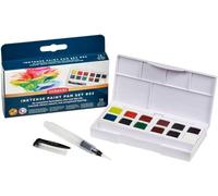 Derwent Inktense Colori Palette #2, Set da 12, formato mezza tavolozza, solubili in acqua, adatti per pittura e artigianato su carta e tessuto, qualità professionale, formato da viaggio, 2306244