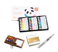 Set di acquerelli da viaggio per bambini: portatile da viaggio, set di 12 colori premium per artisti principianti | pigmenti misti, perfetti per dipingere, include pennelli, pallet