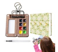 Set di acquerelli da viaggio, set di pittura ad acquerello - Kit di pittura ad acquerello multiuso, forniture per acquerelli,Pratico set di acquerelli tascabili, forniture per arte