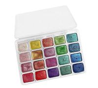 Set di acquerelli per adulti | Cofanetto di pittura con 20 colori, forniture da viaggio, cancelleria lucida per artigianato, disegni, istruzioni, schizzi e disegni