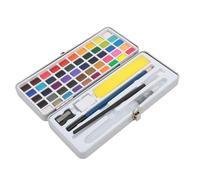 Set di Acquerelli Solidi, Set di Acquerelli Solidi Premium Eccellente Potere Colorante Migliori proprietà di Lavoro Kit Portatile per Artisti Principianti (50 colori)