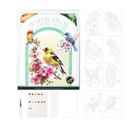 Set di acquerelli tascabili, kit da viaggio con tavolozza e pennello, kit portatile per pittura in miniatura a tre pieghe, 12 colori per studenti e pittori