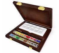 Set Di Acquerelli Tradizionale Royal Talens Rembrandt In Cassetta Di Legno