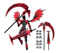 Set di action figure con figure 3D - Modello di robot mobile, fantastiche action | Acido polilattico, 5,31 pollici, giocattolo robot mobile articolato multi-snodato per la visualizzazione della