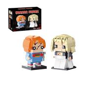 Set di action figure del film horror, bambola spaventosa e sposa gotica compatibile con Lego per adulti, decorazione da scrivania per coppia horror, 252 pezzi