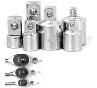 Set di adattatori a cricchetto ad aria resistente in acciaio 45# da 3/8 a 1/4 e 1/2 a 1/4 riduttori per uso in officina (1 adattatore per presa da 1/4" a 3/8")