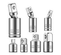 Set di adattatori a cricchetto piccoli da 7 pezzi, set di adattatori per presa rotante per un collegamento regolare di 0,5 3/8 1/4 di pollice Socket Tool Accessori per piccoli utensili