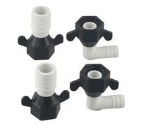 Set di adattatori a gomito e girevole diritto da 1/2" x 14 NPT x 1/2" compatibile con pompa dell'acqua camper, raccordi per tubi in nylon resistenti alla corrosione, include (A)