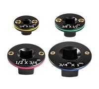 Set di adattatori basso profilo - 4 Pezzi Convertitore Di Azionamento Magnetico - Con Adattatore Per Bussola Con Triangolare - Per Spazi Ristretti Auto Casa Fai Da Te Chiave Trapano Ricaricabile