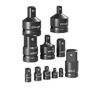 Set di adattatori convertitore riduttore 1/4 3/8 1/2 3/4 per avvitatore a percussione con custodia di stoccaggio Strumenti meccanici di conversione chiave 6pcs