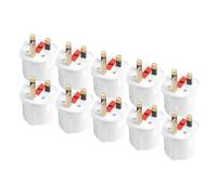 Set di adattatori da viaggio con fusibile UE/Regno Unito 13A 250V 10 pezzi AMIO-