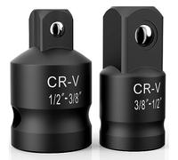 Set di adattatori e riduttori a bussola, 2 pezzi, da 1/2 "a 3/8" e 3/8" a 1/2", kit di conversione per strumenti meccanici