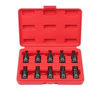 Set di adattatori e riduttori per prese da 10 pezzi, set di adattatori per prese da 3/8", con custodia per ImpactDriver per trapano