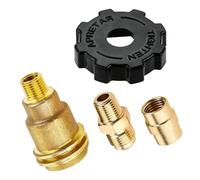 Set di adattatori in ottone per impieghi gravosi 3/8 svasati e 1/4 con raccordi filettati inclusi giunti QCC1 propano per uso idraulico, kit di montaggio in ottone