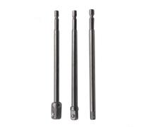 Set di adattatori per bussole con gambo esagonale da 10,2 cm, barra di estensione lunga 150 mm, in acciaio al cromo vanadio da trapano a presa convertitore per driver, utensili elettrici (3 pezzi)