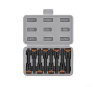 Set di adattatori per bussole da 8 a 9 pezzi per avvitatore a percussione da 1/2" con punte esagonali H4-H17, lunghezze 55 mm e 100 mm in acciaio al cromo vanadio (8 pezzi da 100 mm)