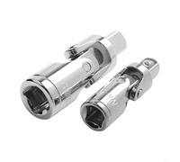 Set di adattatori per chiavi a bussola, barra di estensione con giunto girevole per unità da 1/4", 3/8", 1/2", in acciaio al cromo vanadio, con blocco cuscinetto a sfera (6,35 + 12,7)