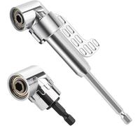 Set di adattatori per da 2 pezzi Adattatore punte trapano a 105 gradi Estensione cacciavite esagonale Mandrino in metallo - Ideale spazi stretti uso domestico e officine