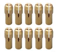 Set di adattatori per mandrino in ottone per utensili elettrici rotativi, supporti per pinze da 0,5-3,2 mm per smerigliatrici elettriche e macchine per incisione, bloccaggio stabile, 10 pezzi (1,0 mm)