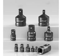 Set di adattatori per prese a percussione 1/4 3/8 1/2 3/4 con convertitore riduttore con custodia durevole per strumenti di conversione per avvitatori a percussione 8pcs