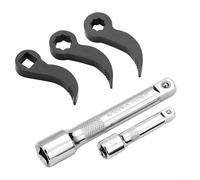 Set di adattatori per utensili a leva da 5 pezzi per cricchetti da 1/2 e 3/8 pollici - Versatile Pry Bar Accessori per la conversione di chiavi a bussola in ferro di porco per riparazioni auto e spazi