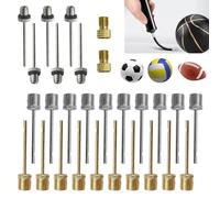 Set di adattatori per valvola della bicicletta - Adattatore per valvola francese con scatola di smistamento, set di aghi per pompa a sfera - aghi in robusto acciaio inox - punta pompa per palloni da