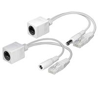 Set di adattatori PoE (Power Over Ethernet) per alimentare telecamere IP, router e altri dispositivi tramite il cavo Ethernet.