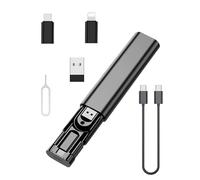 Set di Adattatori USB C 6 in 1 Adattatore TYPE-C/USBA/Micro USB con Custodia 60W Ricarica Rapida PD/QC, 6 Combinazioni Interfacce Slot SIM Incluso