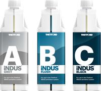 Set di additivi sanitari thetford con modulo di dosaggio completamente automatico indus grey / flush/ black 3 x 1 litro da 3 pezzi