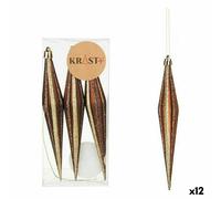 Set di Addobbi di Natale Krist+ 00899 Marrone PVC Affusolato 8,5 x 3,5 x 19 c