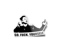 Set di adesivi adesivi adesivi in vinile Elon Musk "Go Fuck Yourself" Bold Speech - Adesivo tagliato a forma, resistente all'acqua e ai raggi UV, 8 cm