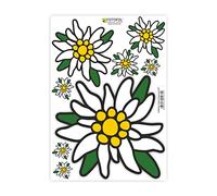 Set di adesivi Alpen Edelweiss Bayern Auto Stickers per auto, veicoli, scooter, ciclomotore, casco moto, bicicletta, computer portatile