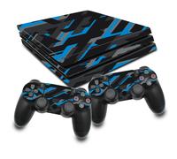Set di adesivi blu neon per console PS4 Pro RX022-24