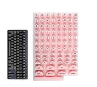 Set di adesivi con lettere in silicone, altamente adesive, adesivi per tasti e custodie per computer, per donne con unghie lunghe, per casa, ufficio e PC desktop