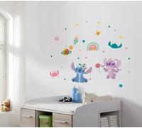 Set Di Adesivi Da Parete Disney 50x70cm 35 Pezzi Stitch E Angel In Vinile