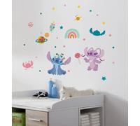 Set Di Adesivi Da Parete Disney Stitch E Angel 50X70CM 35 Pezzi In Vinile