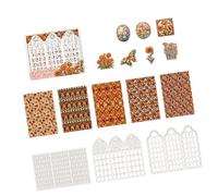 Set di adesivi decorativi per finestre, per bricolage, impermeabili, in PET, per scrapbooking, creazione di biglietti, libro dei ricordi, invito, set di adesivi decorativi