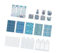 Set di adesivi decorativi per finestre, per bricolage, impermeabili, in PET, per scrapbooking, creazione di biglietti, libro dei ricordi, invito, set di adesivi decorativi