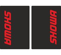 Set di adesivi grafici per forcella superiore, compatibili con SHOWA Suspension - adatti a tutte le moto da cross - vinile adesivo rosso lucido